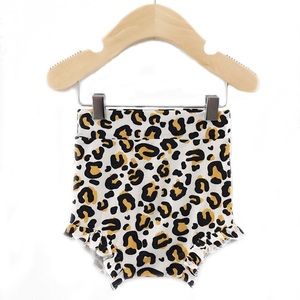 Spearmint Baby leopard high waist bloomers 0-6 mo
